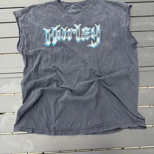Hurley Men's Black and Grey Sleeveless t-shirt